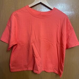 Calvin Klein Pink Boxy Crop T-Shirt